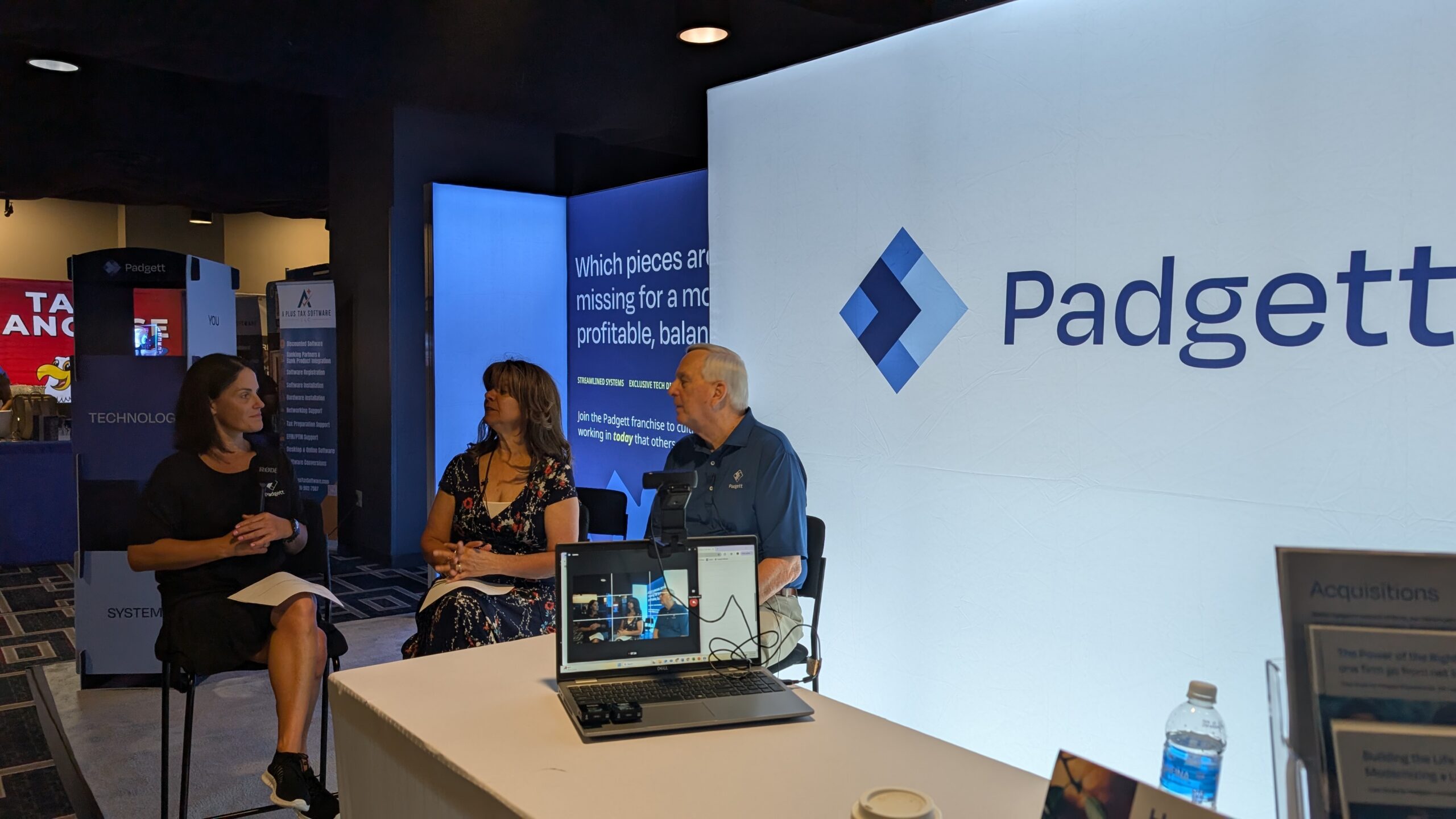 Roger, Annie, and Maggie recording the podcast